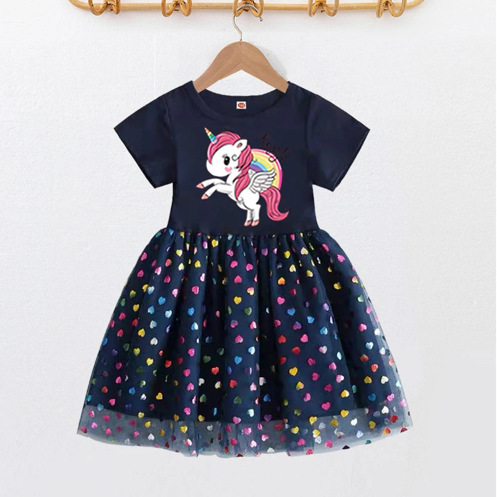 2026 Kids Clothes Summer Girls Dress Short sleeves Princess