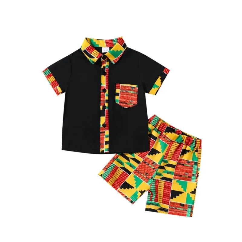 Kente Print Two-Piece Set for Kids