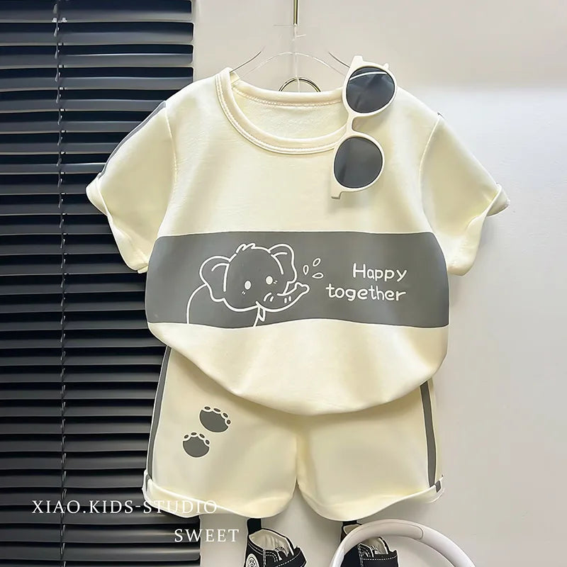 Striped T-Shirt & Shorts Set for Boys