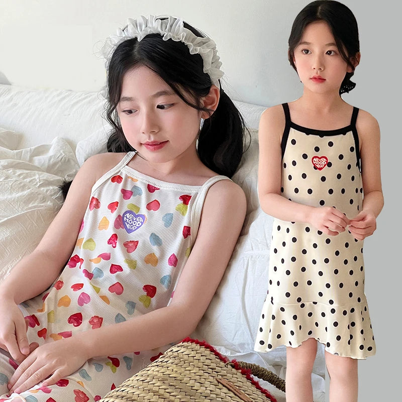 Girls' Summer Cotton Halter Dress – 6 Prints