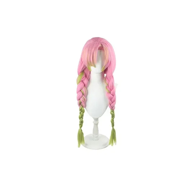 Anime Kanroji Mitsuri Cosplay Costume Kimono Haori Dress Wig