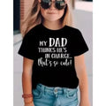 Summer Funny Letter Cute Printer Children's T-shirt Casual F