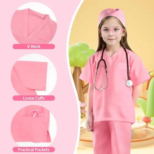 Kids Doctor & Nurse Costume with Accessories Set