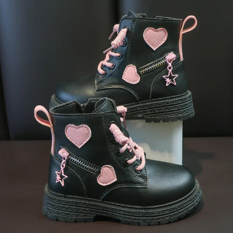 Girls Boots Kids Rubber Boots Cool Girl Autumn and Winter Co