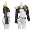 Kid Girls  Cosplay Kids Black Gloden Costume Chid Disguise P