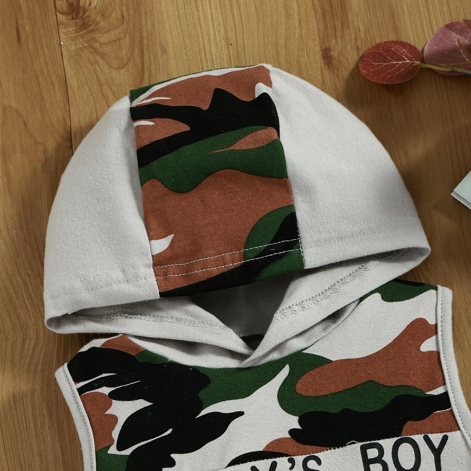 Boys Camouflage Two-Piece Set "DADDY'S BOY" Cool Summer Outf