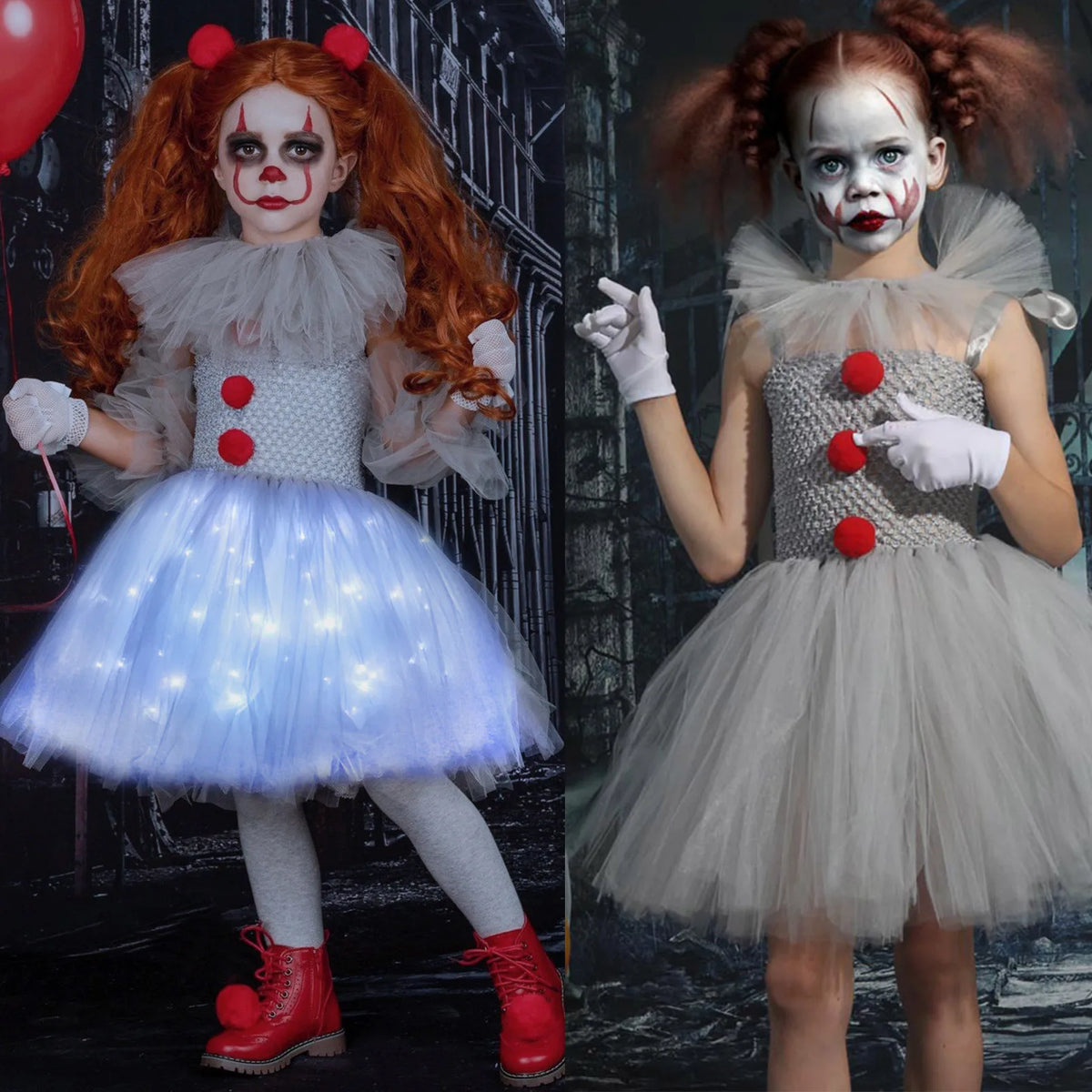 Light-Up Clown Tutu Dress | Halloween Costume