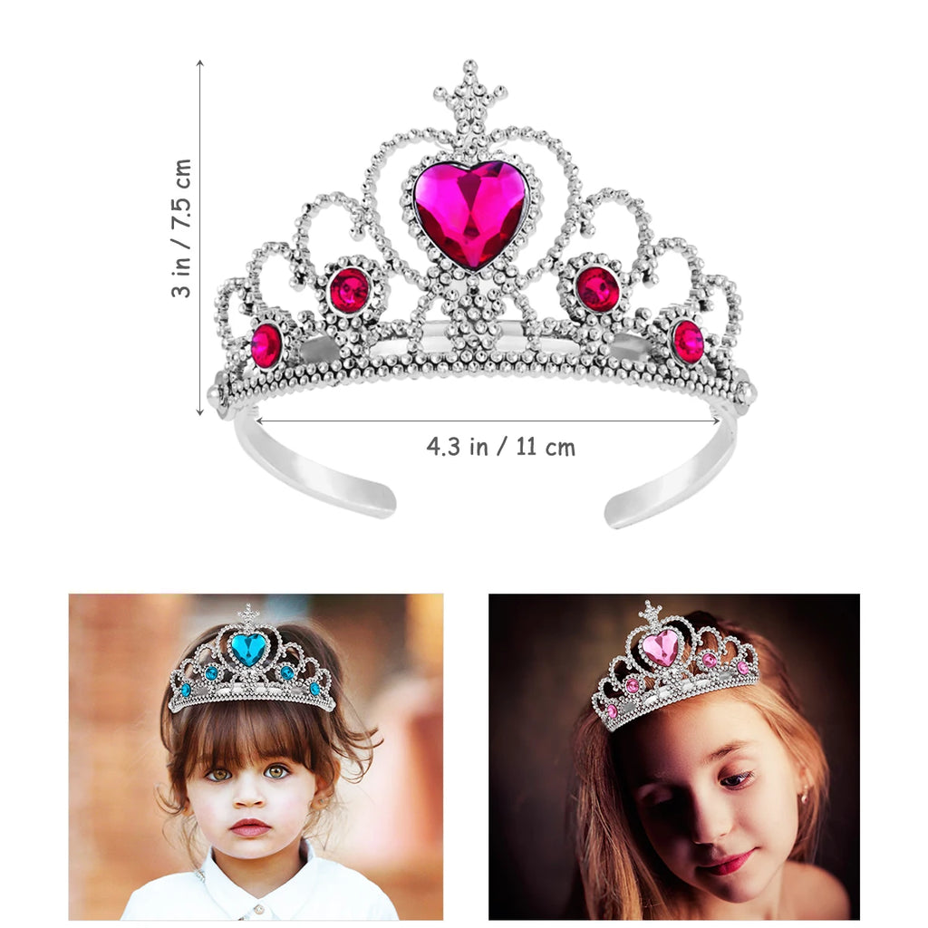 Princess Tiara Crown Set – 5 Sparkly Headpieces