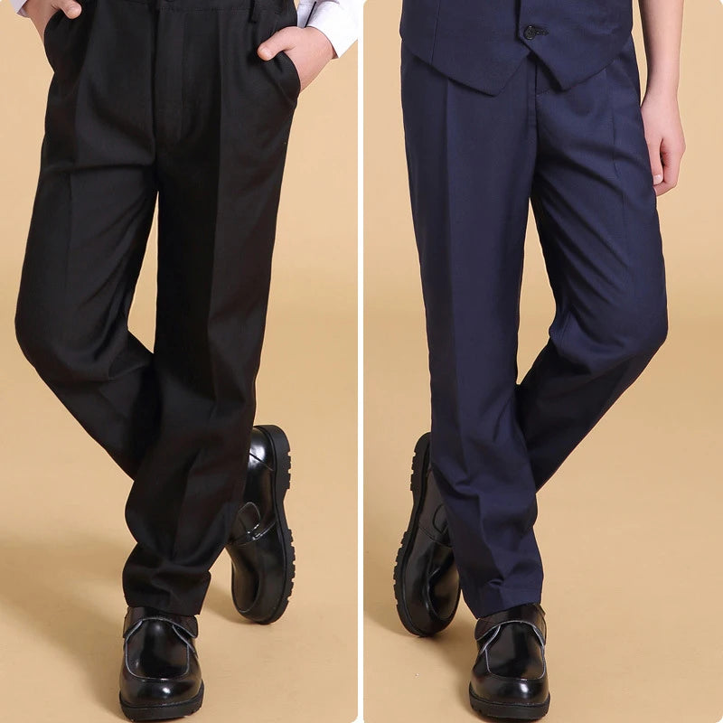New Fall Teenage Pants School Uniform Cotton Solid Color Sui