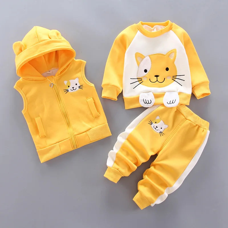 Cosy Fleece Hooded Outfit Set for Toddlers