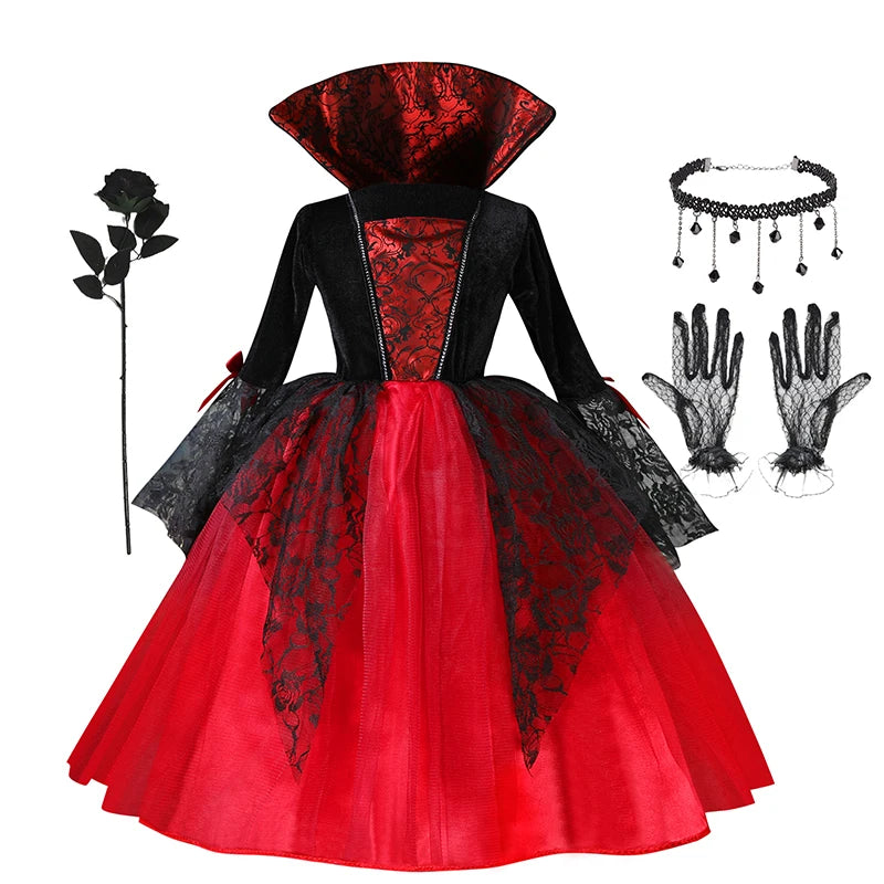 Vampire Dress Costume | Girls Halloween Fancy Dress