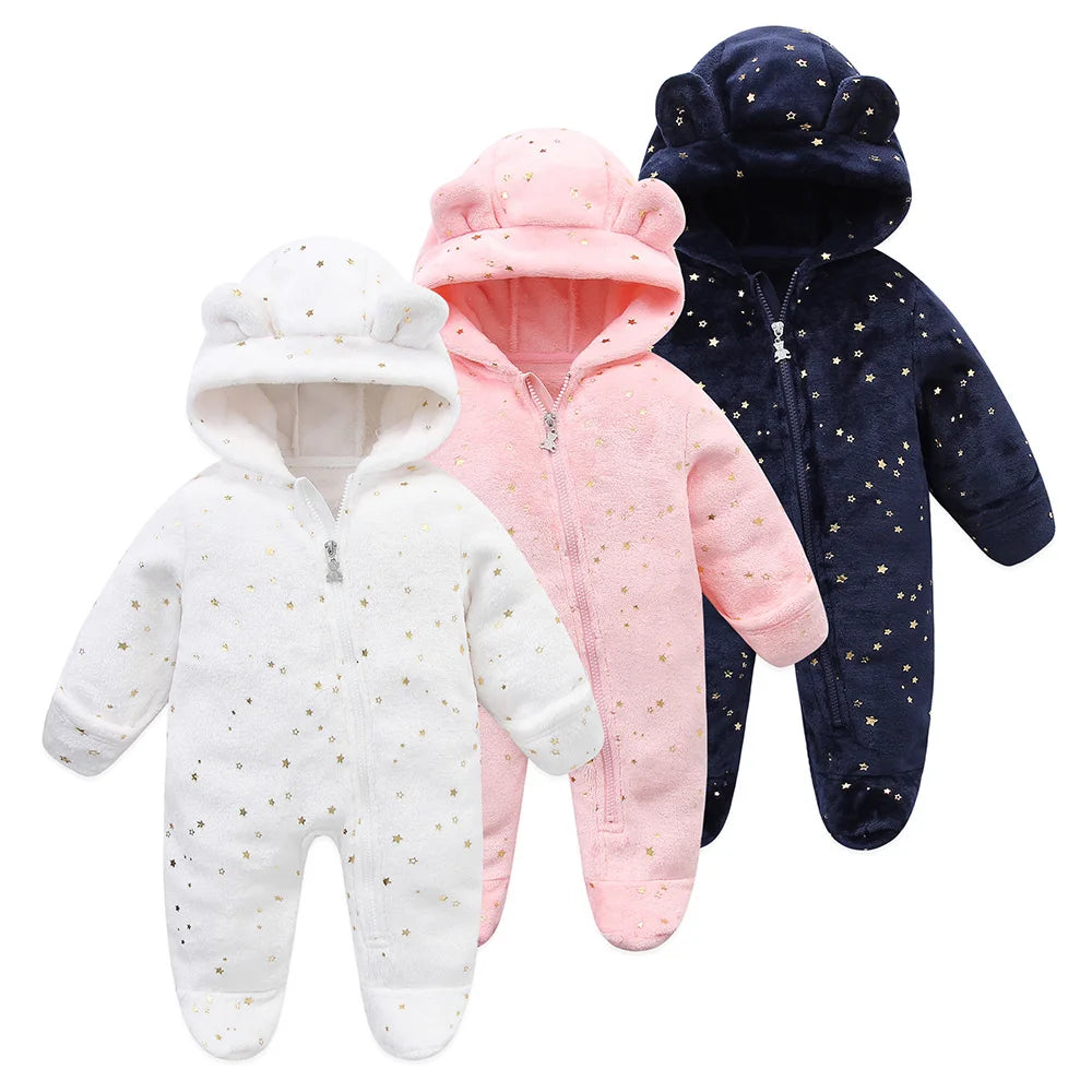 Cosy Flannel Baby Romper | Newborn–19M