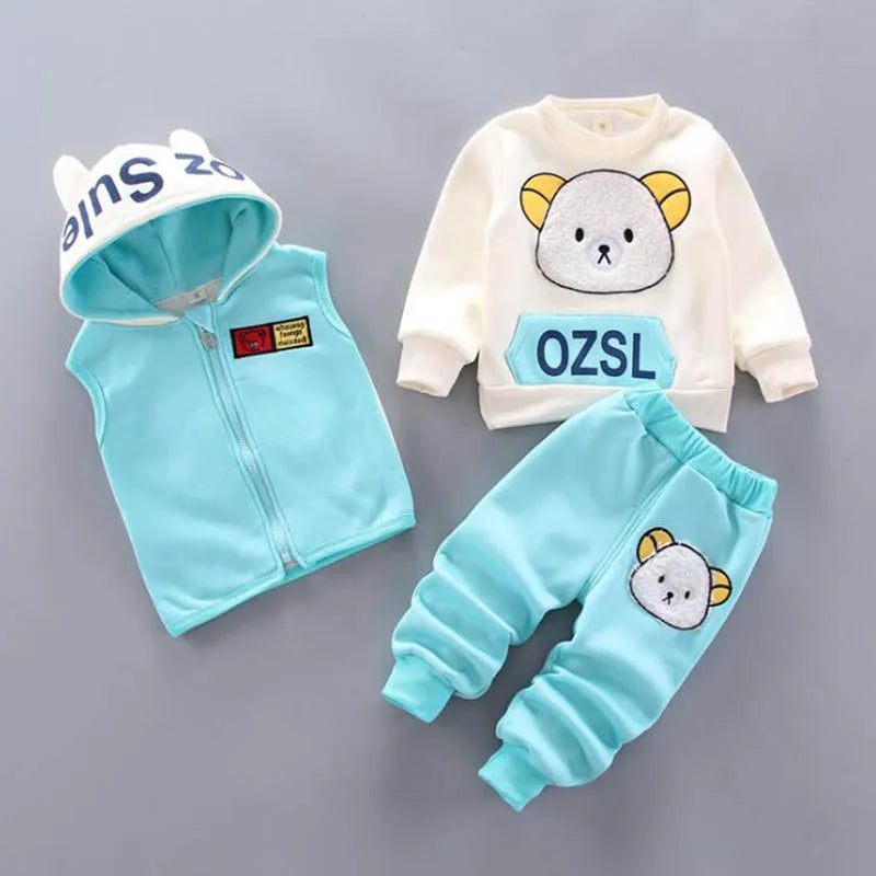 Cosy Fleece Hooded Outfit Set for Toddlers