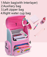 Load image into Gallery viewer, Kid Backpack for Girl Unicorn Children Bookbag Rainbow Eyes