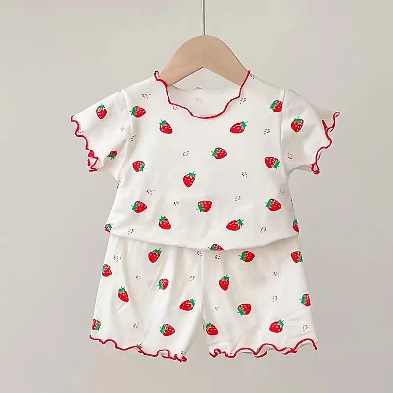 Strawberry Shortie Pyjamas | Girls Summer Sleepwear