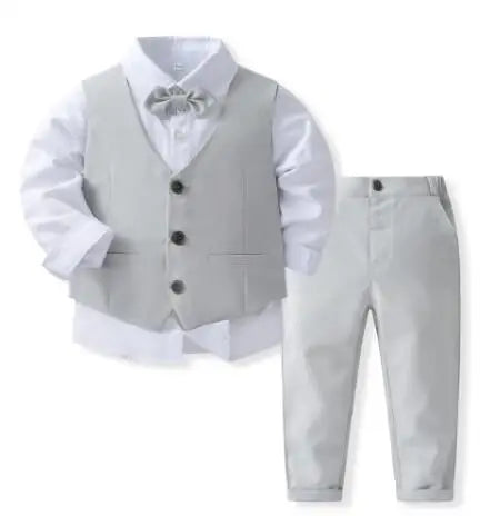 Boys Formal Vest Suit Set – 6 Colours