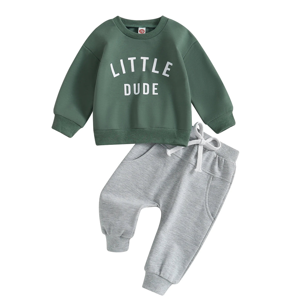Letter Print Sweatshirt & Joggers Set