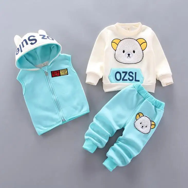 Cosy Fleece Hooded Outfit Set for Toddlers