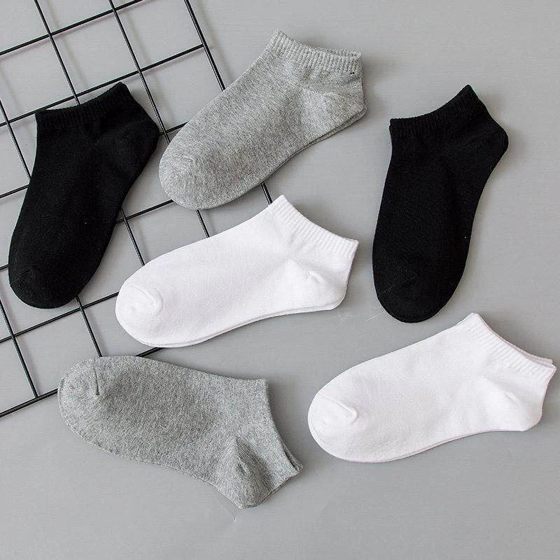 1/3/10Pairs Men's Ankle Socks Soft Breathable Stretchy Solid