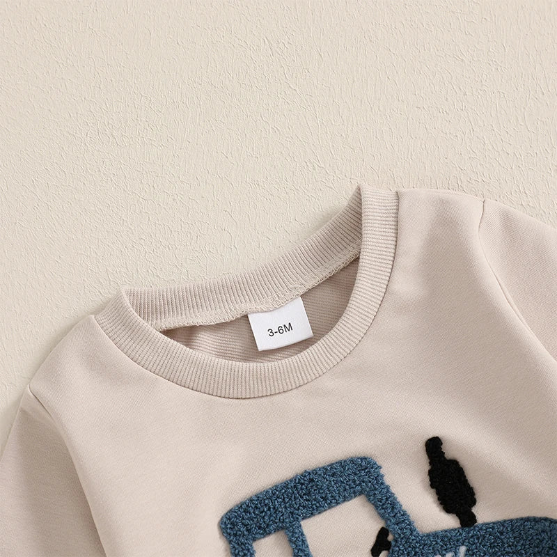 Embroidered Sweatshirt & Pants Set for Toddlers