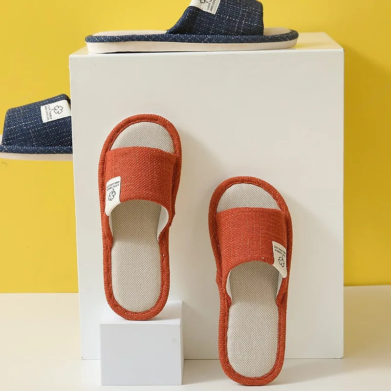 Home Linen Slippers For Men In Spring&Autumn Comfortable Bed