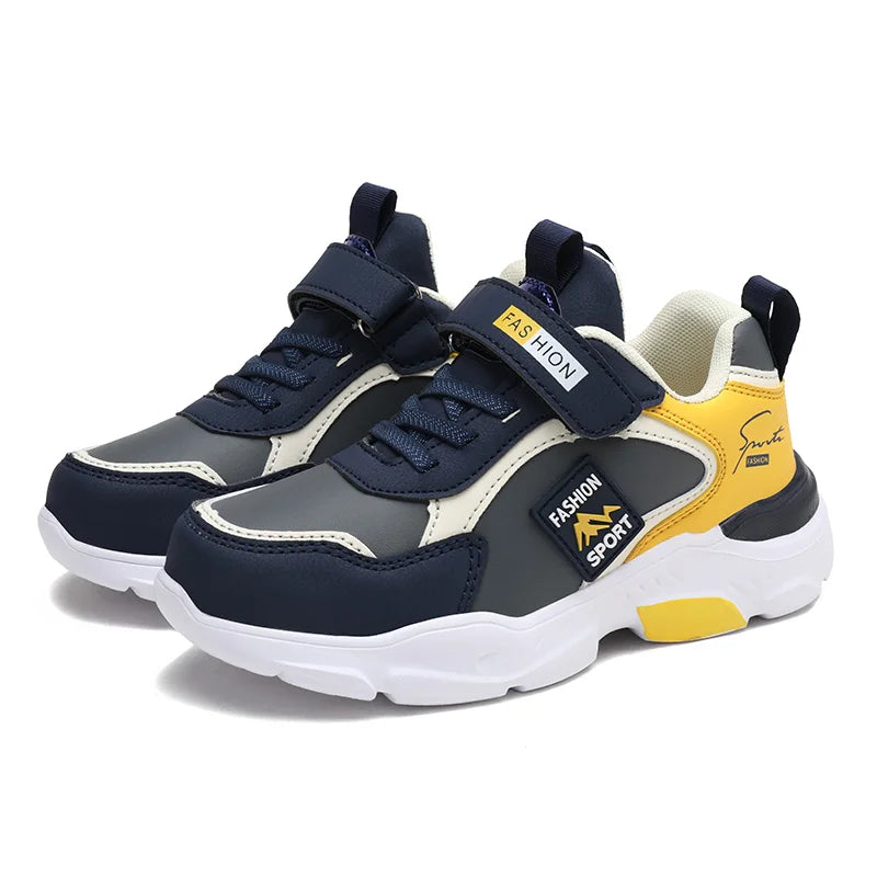 Boys' Leather Sports Shoes – Autumn/Winter