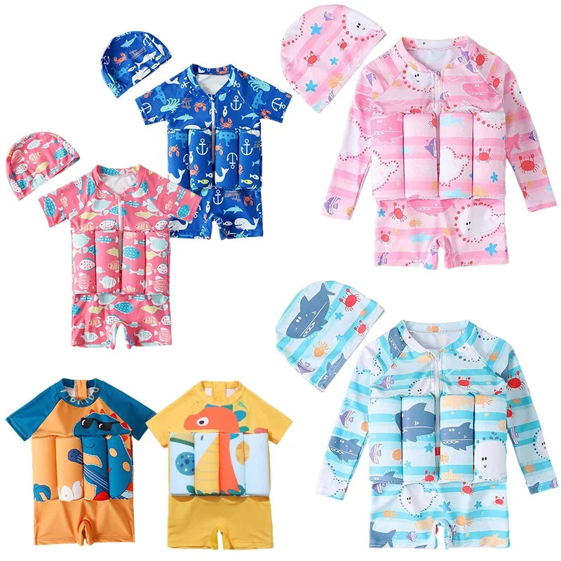 Children's Buoyancy Swimsuit One-piece Swimsuit for Kids Flo