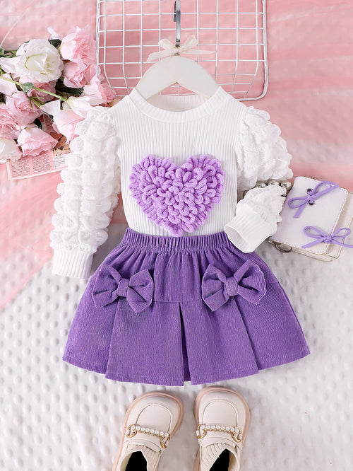 2PCS  Autumn New Style For Girls 1-3 Years Old, Comfortable