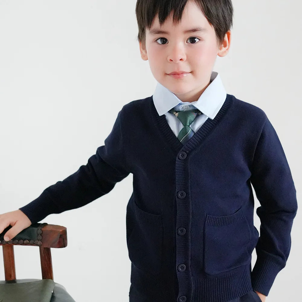 3 to 13 Years Navy Blue Sweater For Boys Children Outerwear
