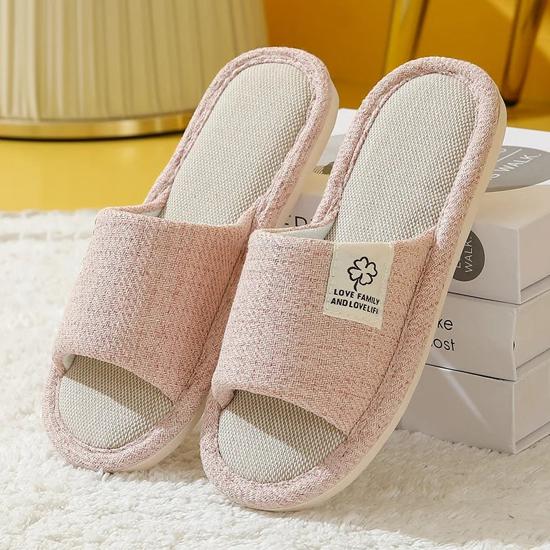 Home Linen Slippers For Men In Spring&Autumn Comfortable Bed