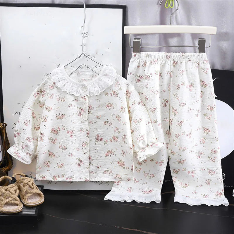 Floral Princess Pyjama Set | Girls Long Sleeve
