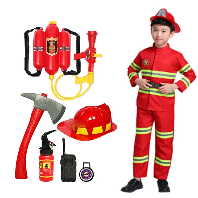 Kids Firefighter Costume – Role Play Uniform Set