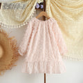 Flower Print Long Sleeve Princess Dress