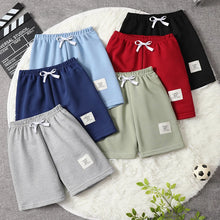 Load image into Gallery viewer, 1/3/6 Pcs Children's Solid Color Drawstring Strap Shorts Boy