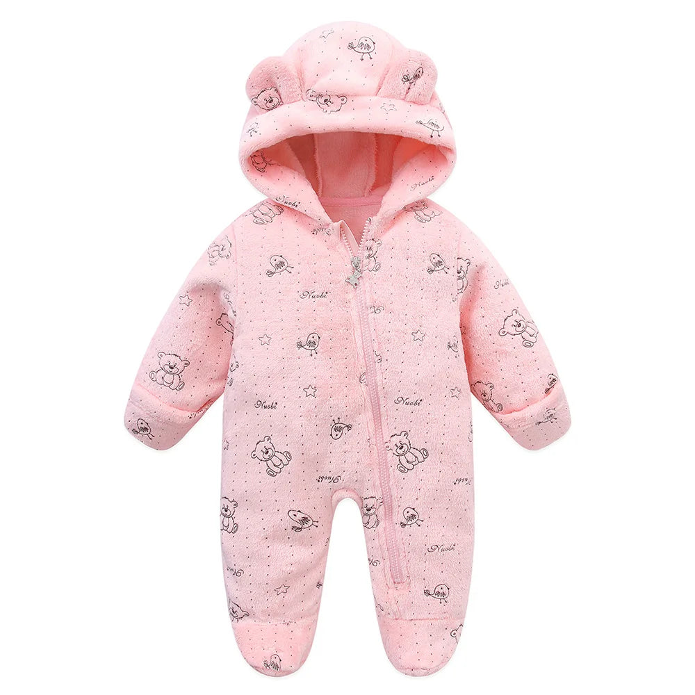 Cosy Flannel Baby Romper | Newborn–19M