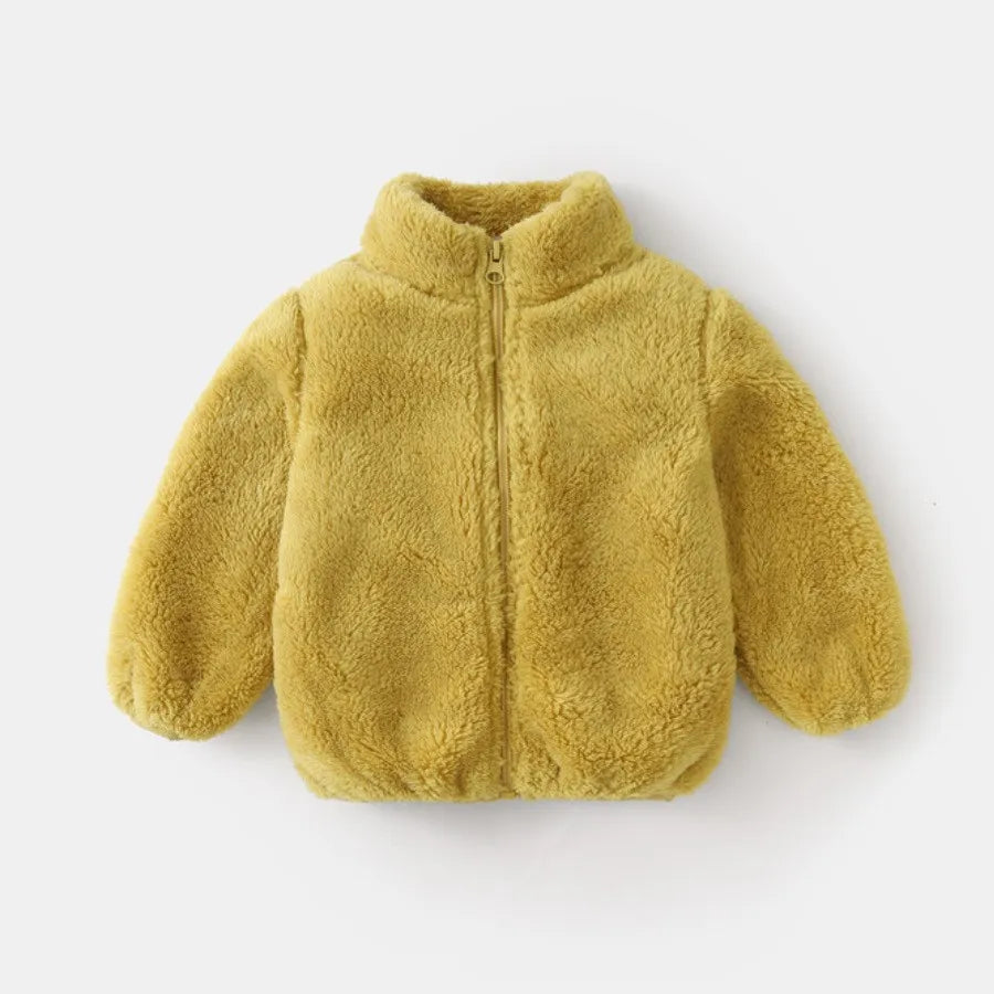 Cosy Plush Kids Coat – Autumn & Winter Warmth