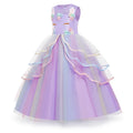 Rainbow Unicorn Tulle Princess Dress