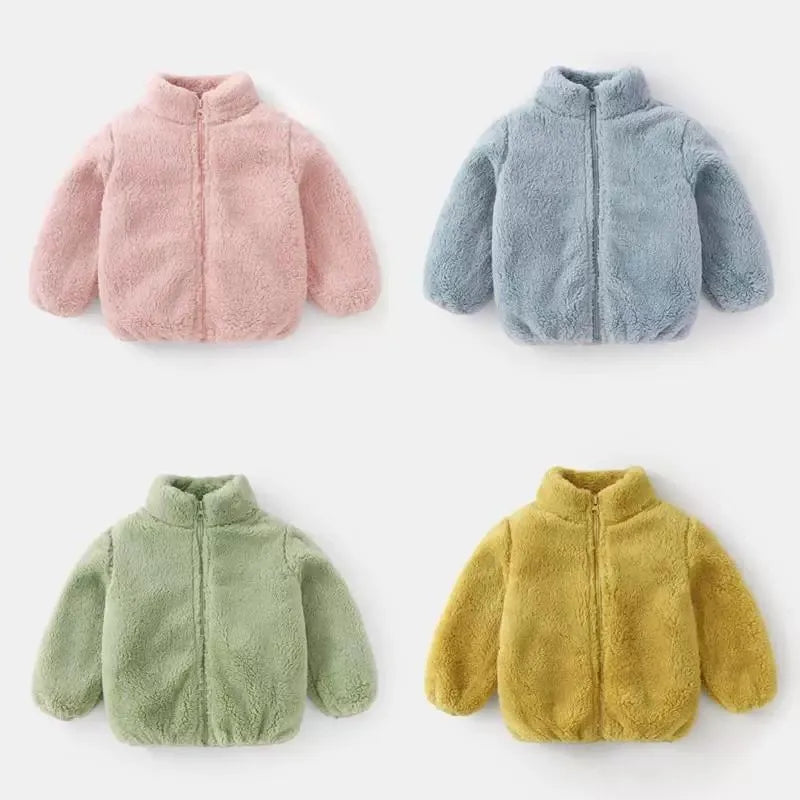 Cosy Plush Kids Coat – Autumn & Winter Warmth