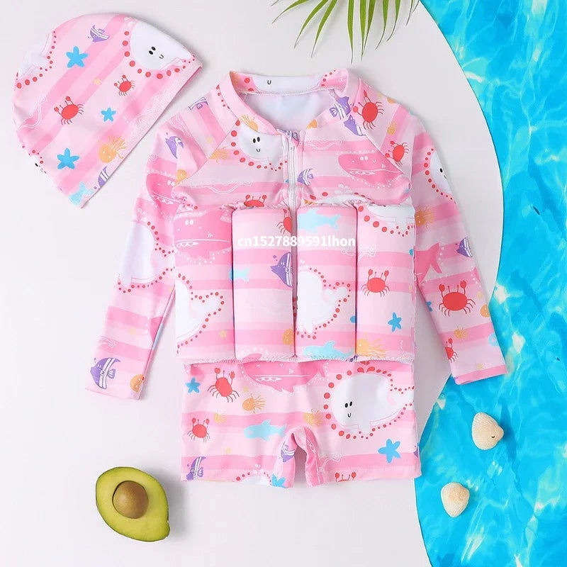 Children's Buoyancy Swimsuit One-piece Swimsuit for Kids Flo