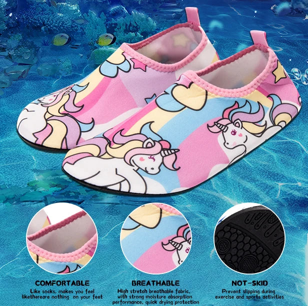 Kids Water Sport Beach Swimming Socks Girl Thin Multi Prints