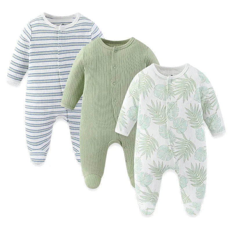 Kiddiezoom 3 Pcs/Lot Autumn Winter Unisex Cartoon Long Sleev