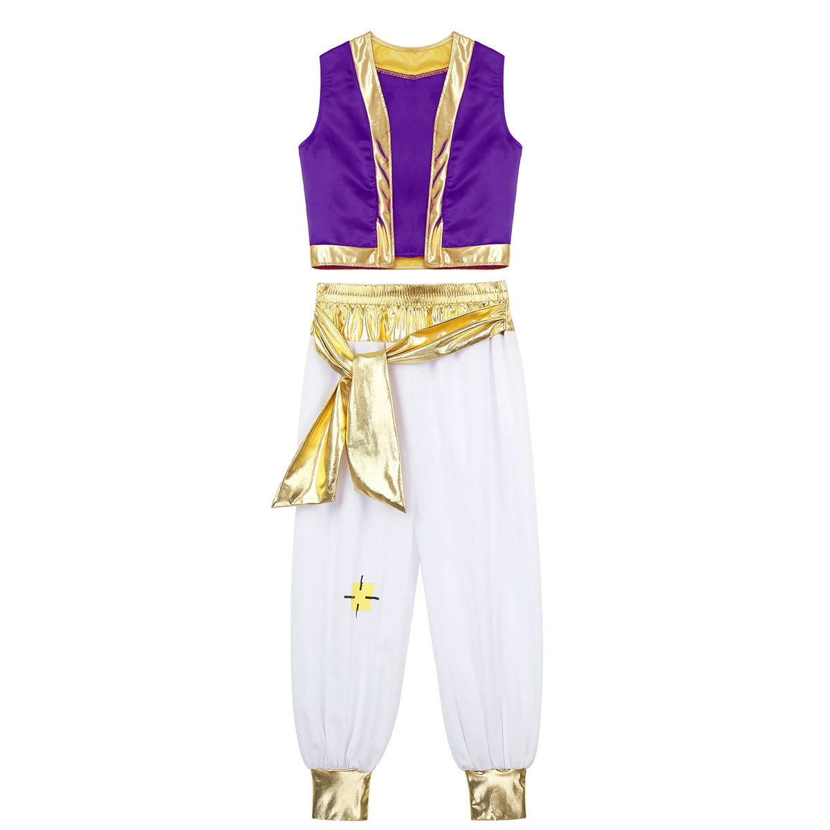 Boys Arabian Costume Arabian Prince Cosplay Dress Up Vest Wa