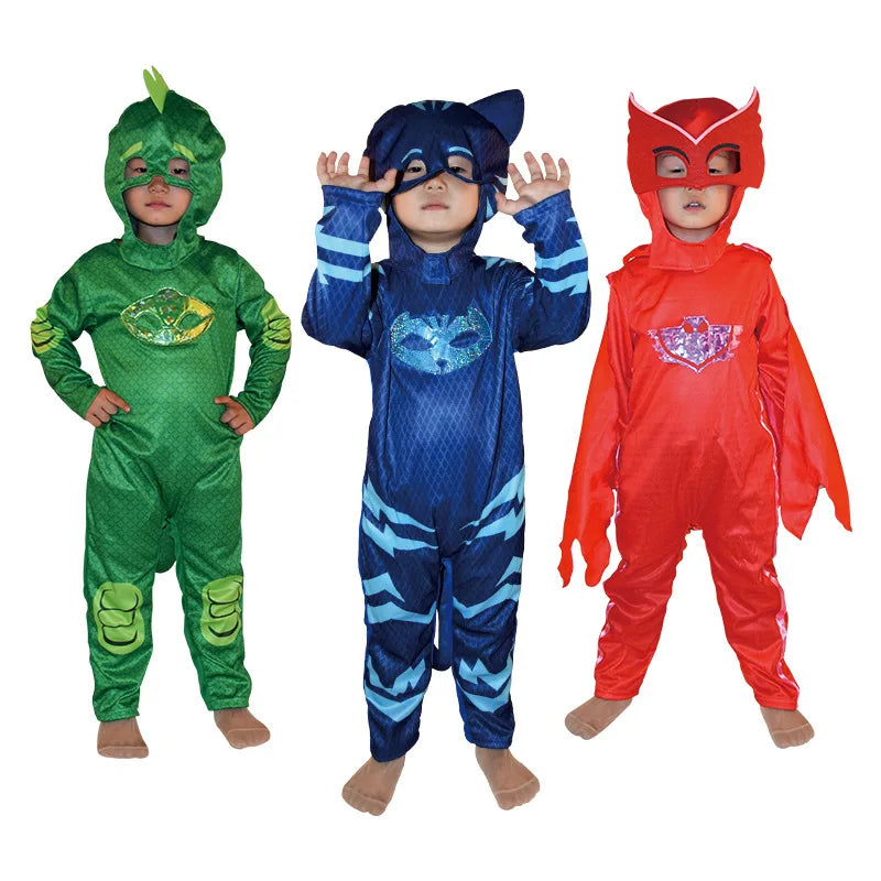 Blue Red Green Jumpsuits Cartoon Pj Cosplay Costume with Mas