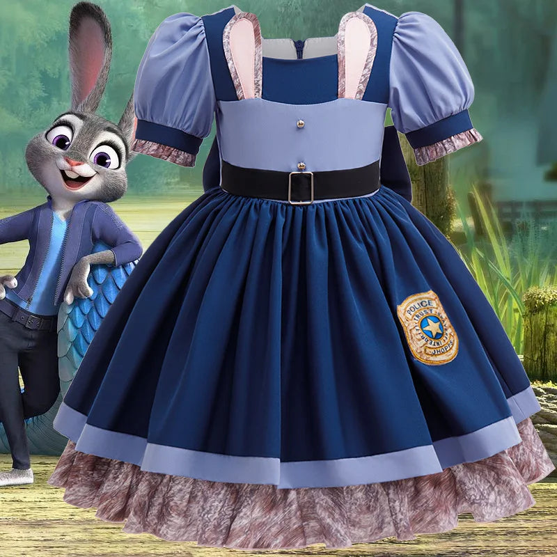 Girls Judy Bunny Police Officer Dress Disney Zootopia 2 Bunn