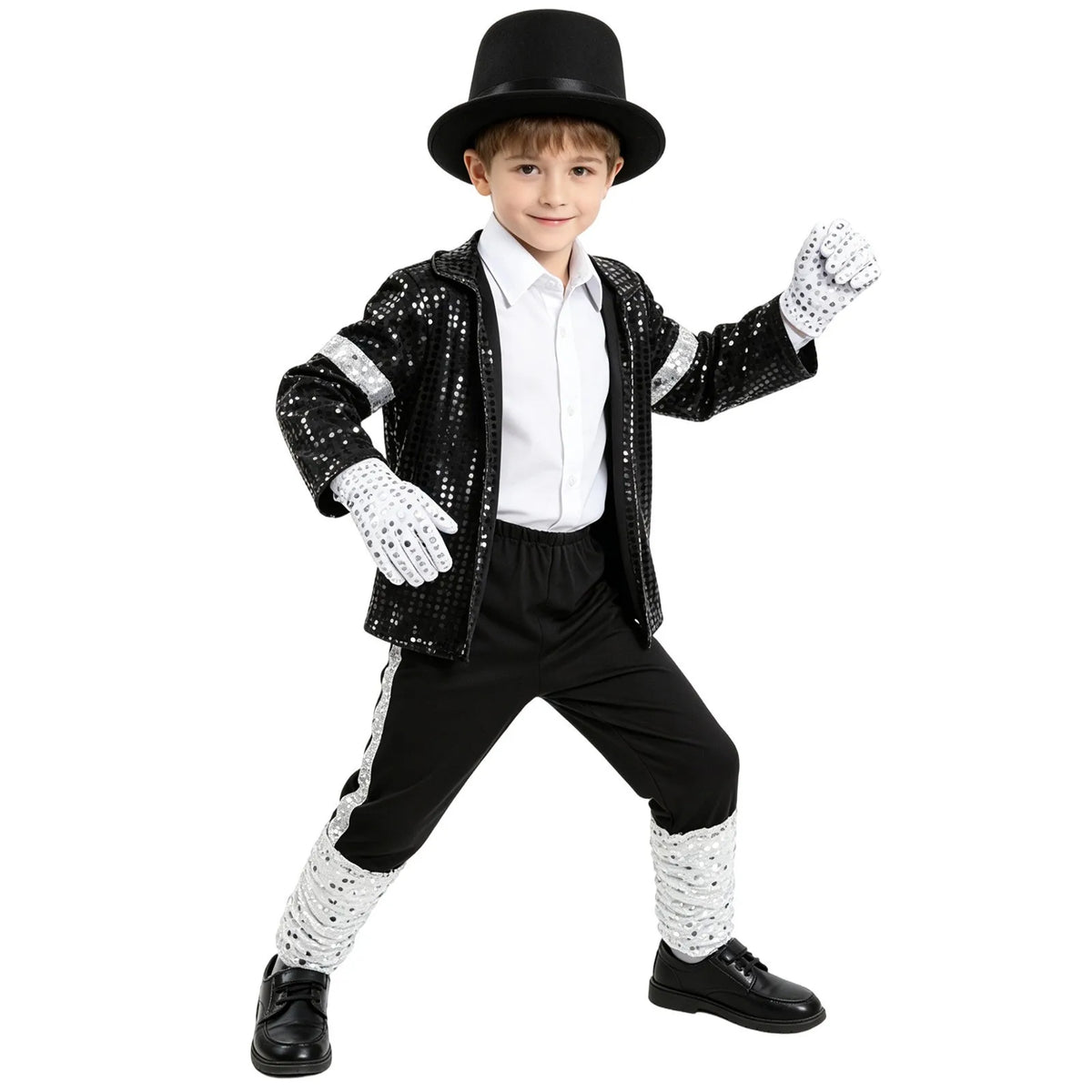 Kids Michael Jackson Costume Boys Superstar Singer Outfit Ha
