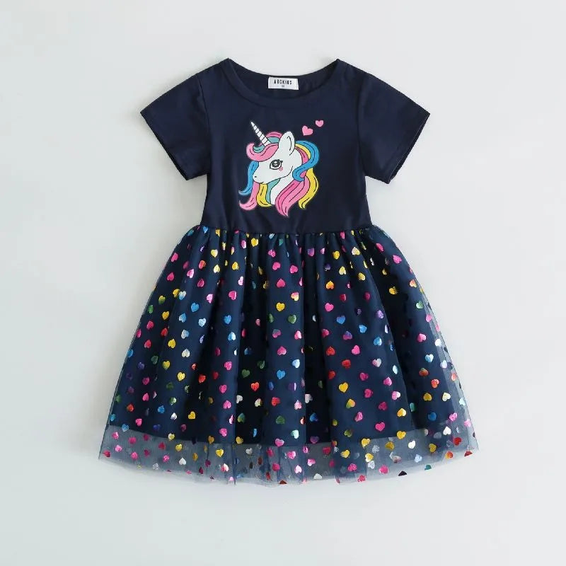2026 Kids Clothes Summer Girls Dress Short sleeves Princess