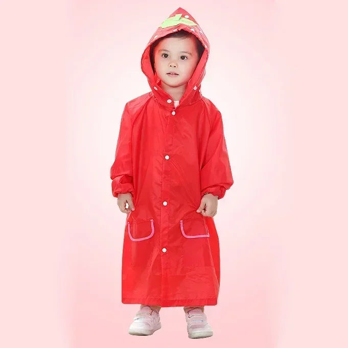 Cartoon Animal Rain Poncho for Kids Outdoor Waterproof Boys