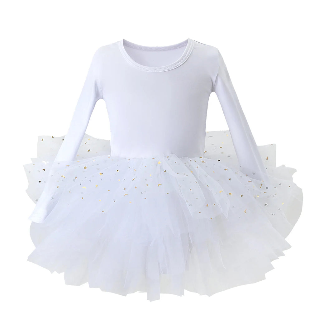 Baby Girl Princess Tutu Dress Long Sleeves Infant Toddler Pu