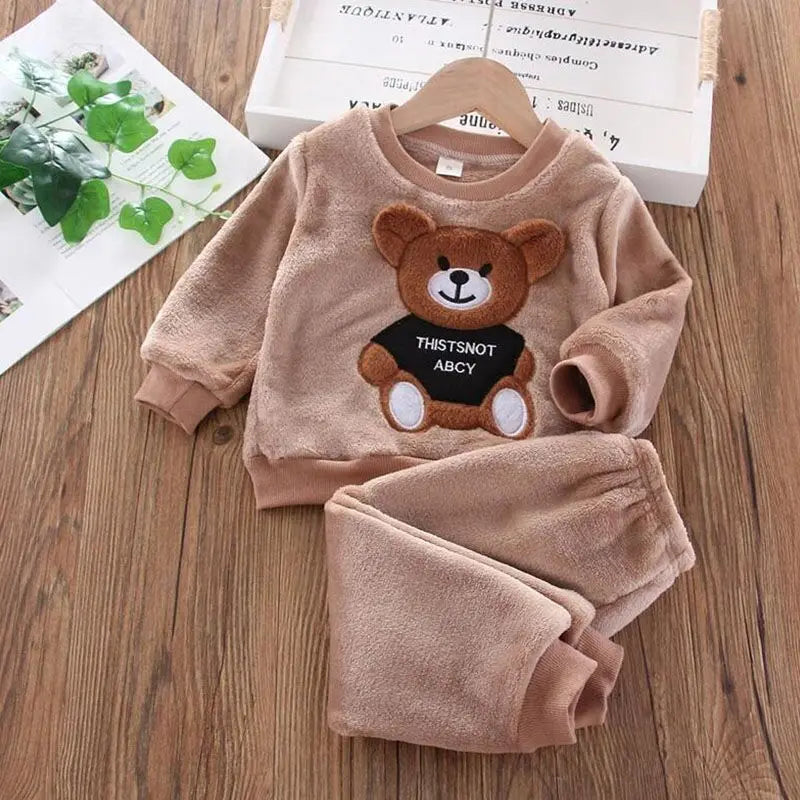 Cosy Fleece Hooded Outfit Set for Toddlers