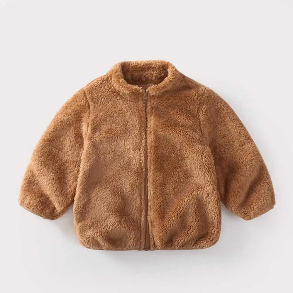 Cosy Plush Kids Coat – Autumn & Winter Warmth